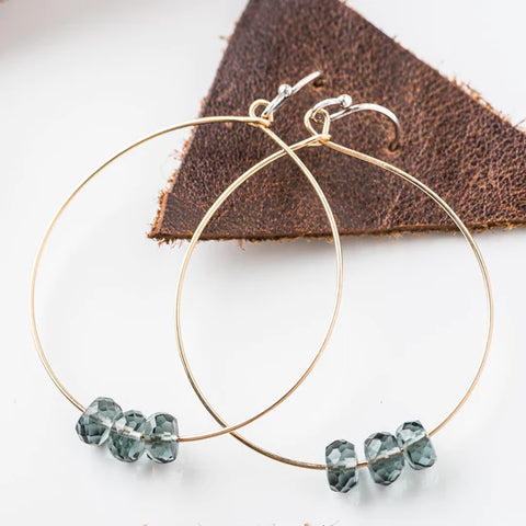 Hydro Quartz Hoop Earrings 10330