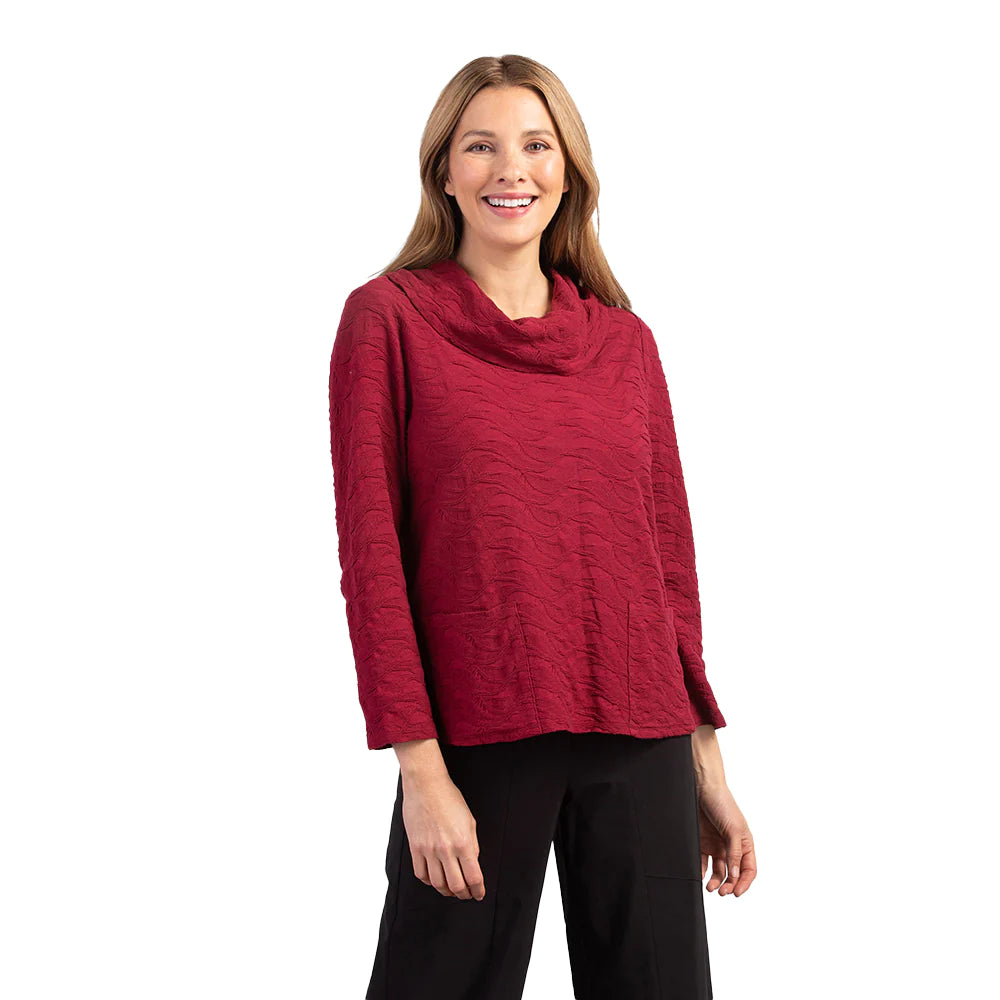 Waterfall Knit Cowl Top