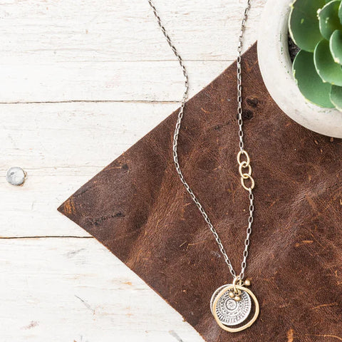 Mixed Metal Mandala Necklace 20301