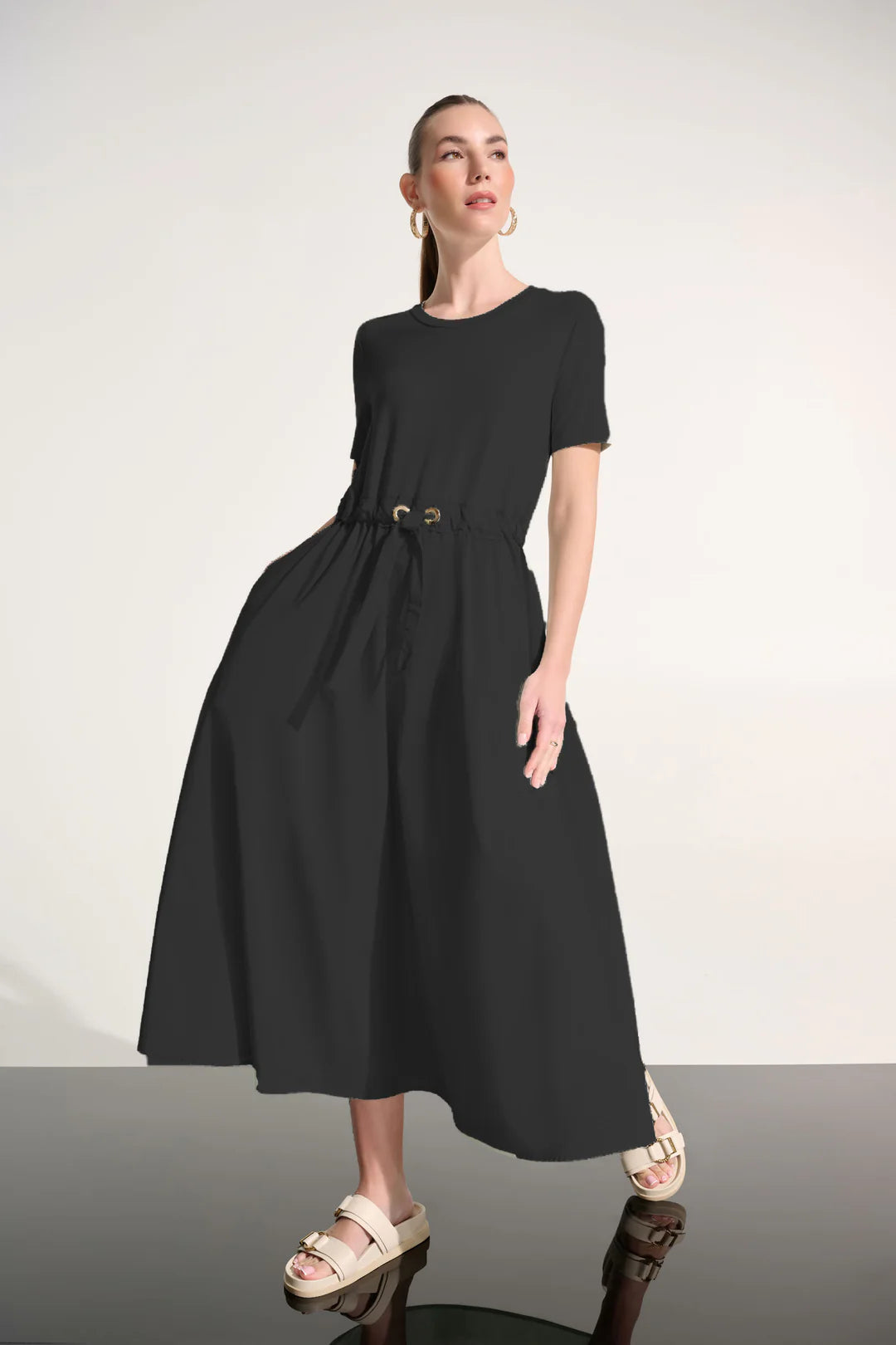jersey fit and flare dress Memory & With Waist Detail dress_occasion_Party LPA Ada Corset Maxi Machine wash Style:Pink