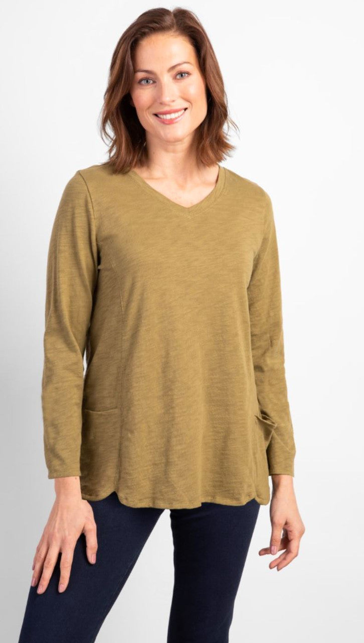 Cotton PBL Pocket V-Neck