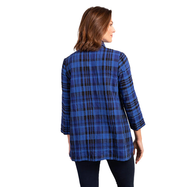 Jaquard Windowpane Wrap Tunic