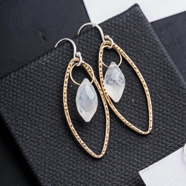 Dewdrop Open Petal Earrings