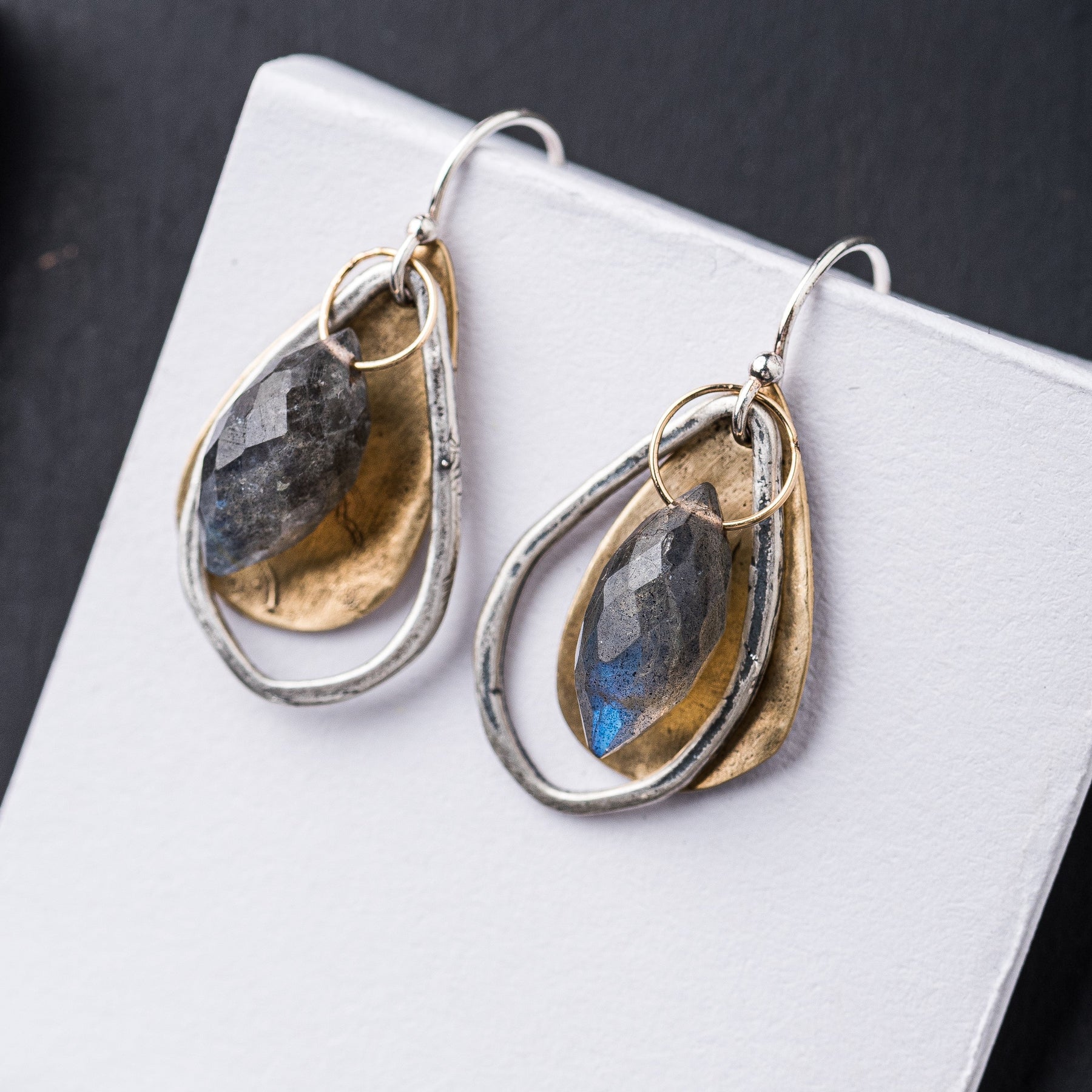 Dewdrop Mixed Metal Earrings