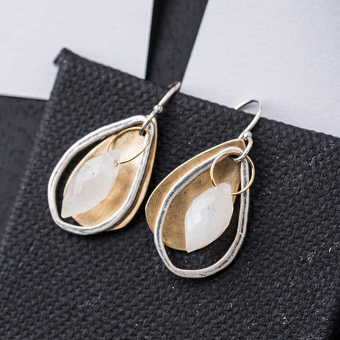 Dewdrop Mixed Metal Earrings
