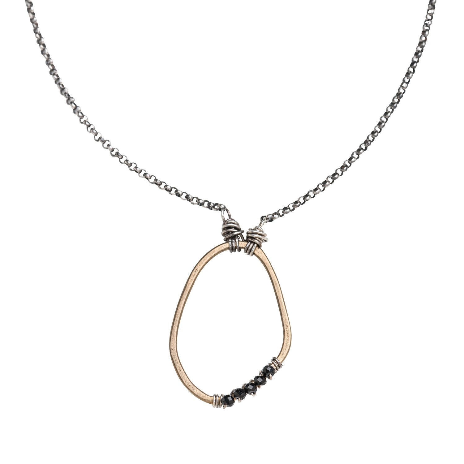 Freeform Gemstone Wrap Necklace