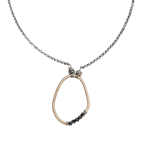 Freeform Gemstone Wrap Necklace