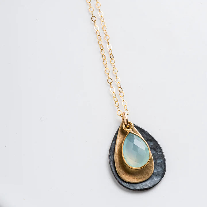 Mixed Metal Petal Necklace