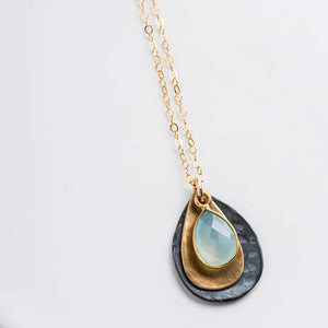 Mixed Metal Petal Necklace