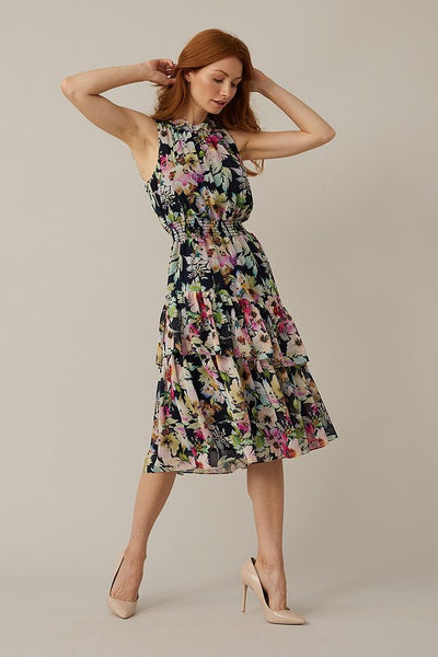 Floral Halter Dress Style 221334