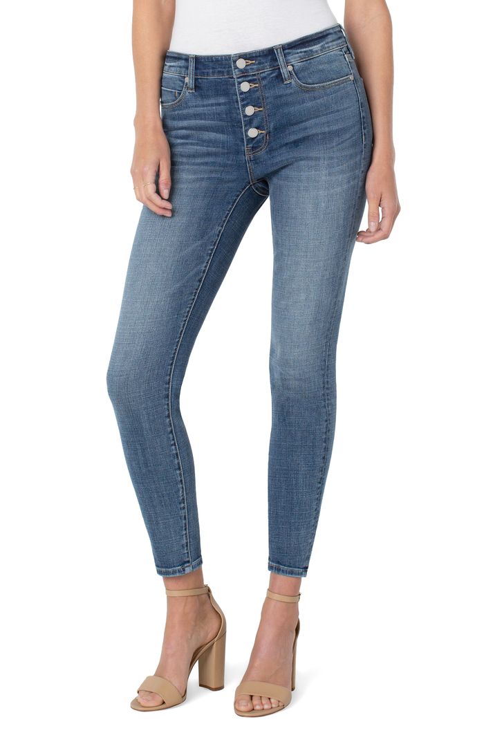 Abby Ankle Skinny With Exposed Buttons