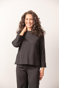 Deep Hem Pocket Pullover