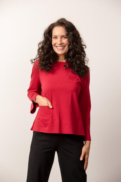 Deep Hem Pocket Pullover