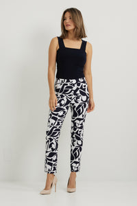 Abstract Print Cropped Pants Style 222011