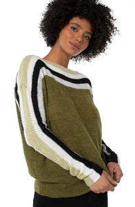 Striped Oversized Dolman Sweater